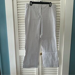 Tommy Hilfiger Light Gray/White Striped  Straight Leg Pants